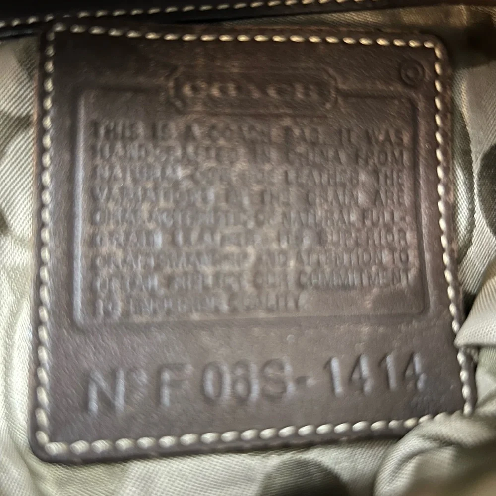 Vintage Coach #1414 Elegant Brown Leather Shoulder Bag